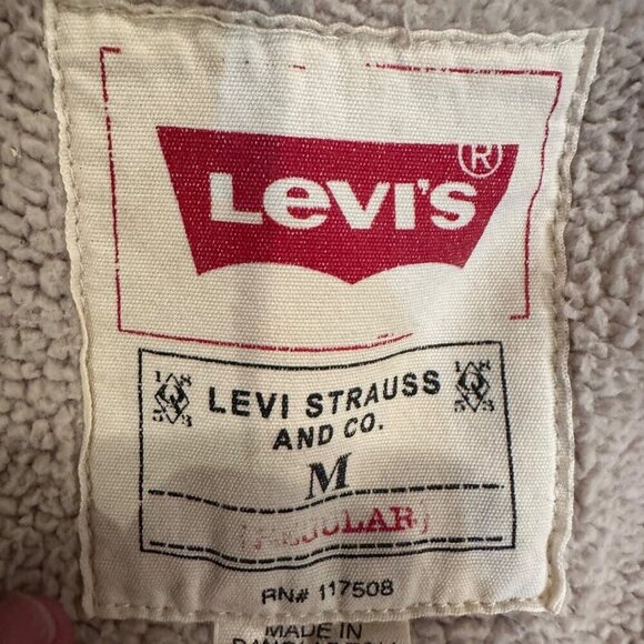 LEVI STRAUSS AND CO MENS MEDIUM HEAVY FLEECE LINED SHIRT MEDIUM - Picture 7 of 8